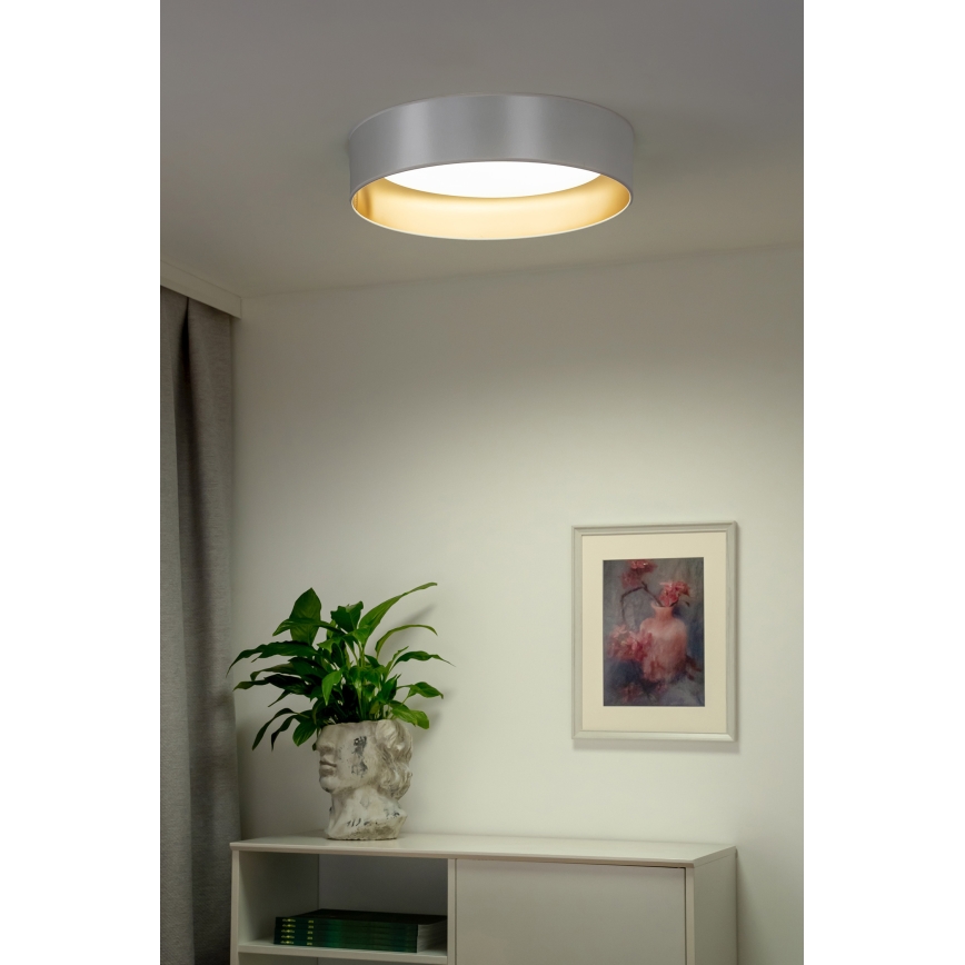 Duolla - LED taklampa ROLLER LED/24W/230V diameter 45 cm silver/guld
