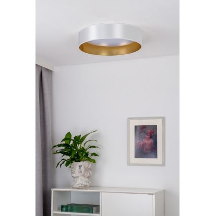Duolla - LED taklampa ROLLER LED/24W/230V diameter 45 cm silver/guld
