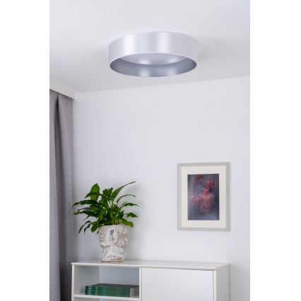 Duolla - LED taklampa ROLLER LED/24W/230V diameter 45 cm silver