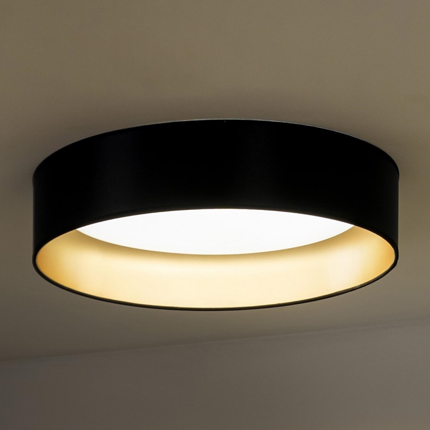 Duolla - LED taklampa ROLLER LED/24W/230V diameter 45 cm svart/guld