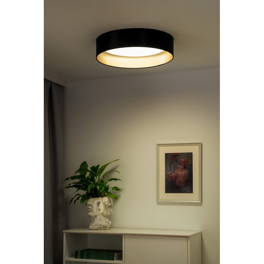 Duolla - LED taklampa ROLLER LED/24W/230V diameter 45 cm svart/guld