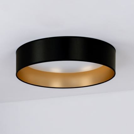 Duolla - LED taklampa ROLLER LED/24W/230V diameter 45 cm svart/guld
