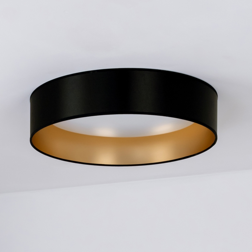 Duolla - LED taklampa ROLLER LED/24W/230V diameter 45 cm svart/guld