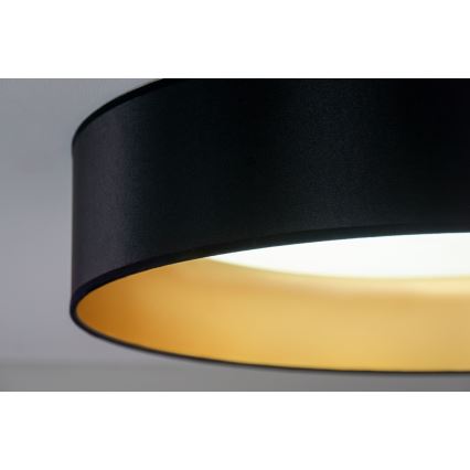 Duolla - LED taklampa ROLLER LED/24W/230V diameter 45 cm svart/guld