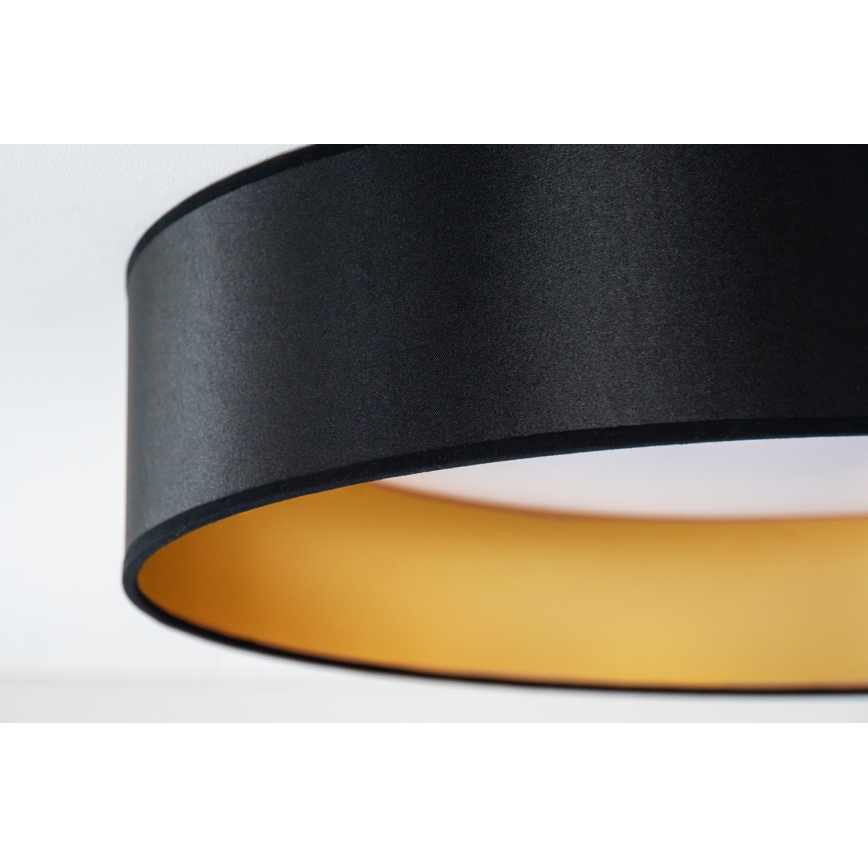 Duolla - LED taklampa ROLLER LED/24W/230V diameter 45 cm svart/guld