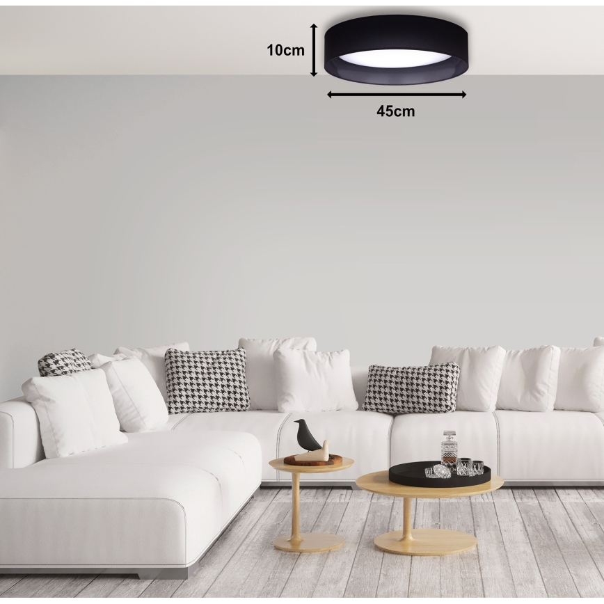 Duolla - LED taklampa ROLLER LED/24W/230V diameter 45 cm svart
