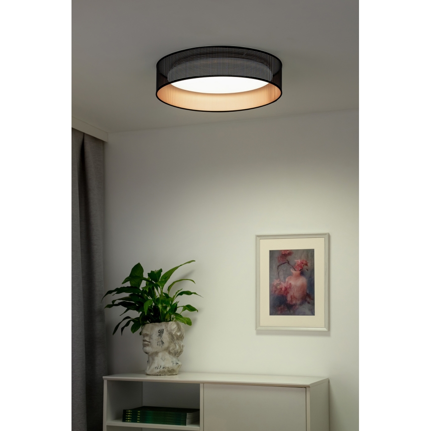 Duolla - LED taklampa ROLLER LED/24W/230V diameter 45 cm svart/koppar