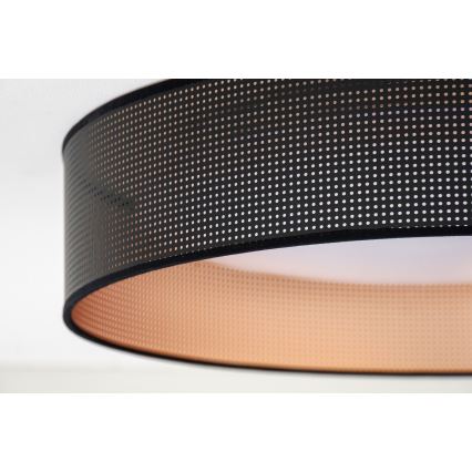 Duolla - LED taklampa ROLLER LED/24W/230V diameter 45 cm svart/koppar