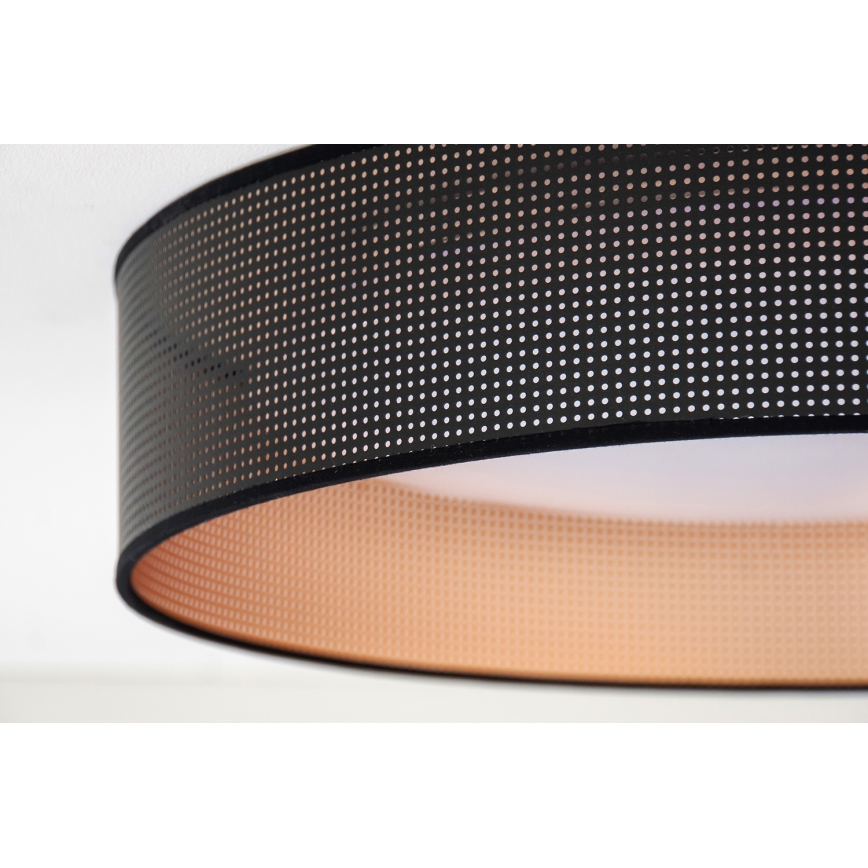 Duolla - LED taklampa ROLLER LED/24W/230V diameter 45 cm svart/koppar