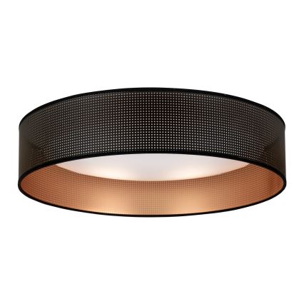 Duolla - LED taklampa ROLLER LED/24W/230V diameter 45 cm svart/koppar