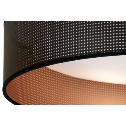 Duolla - LED taklampa ROLLER LED/24W/230V diameter 45 cm svart/koppar