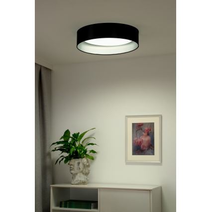 Duolla - LED taklampa ROLLER LED/24W/230V diameter 45 cm svart/silver