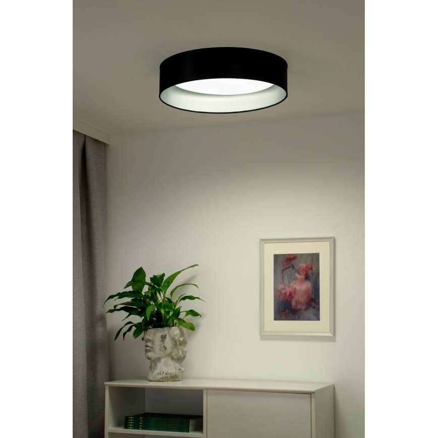 Duolla - LED taklampa ROLLER LED/24W/230V diameter 45 cm svart/silver