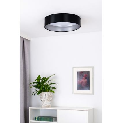 Duolla - LED taklampa ROLLER LED/24W/230V diameter 45 cm svart/silver