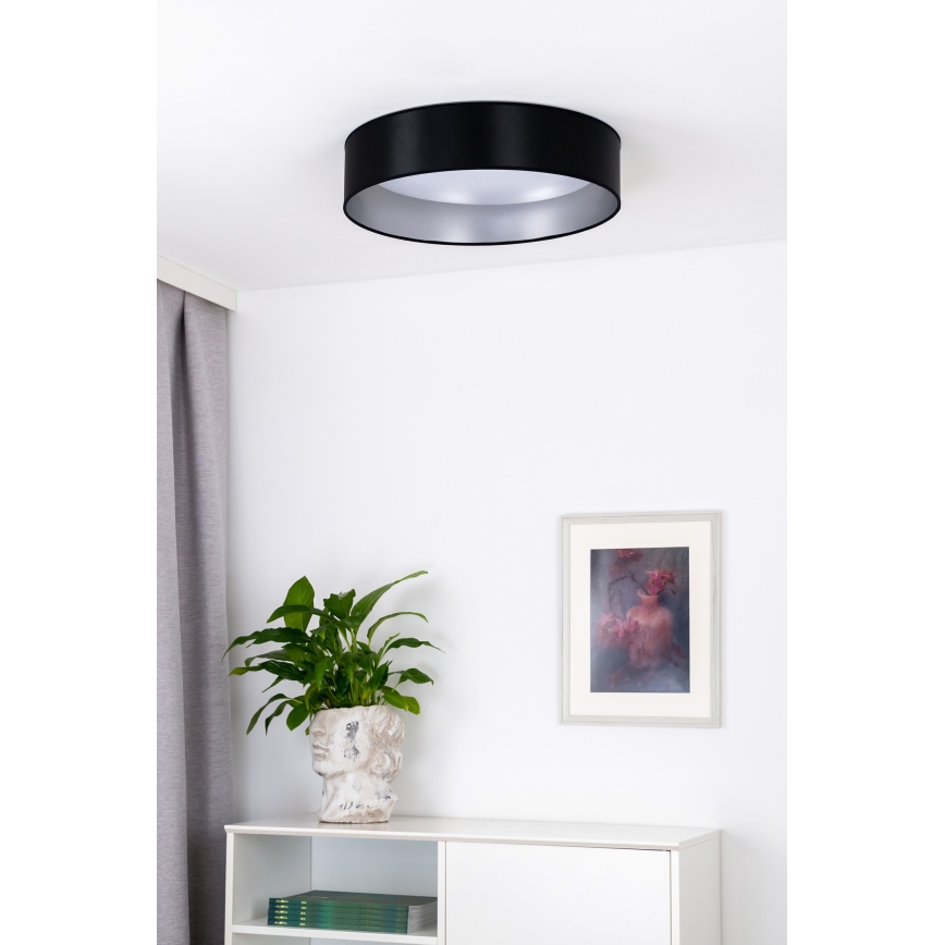 Duolla - LED taklampa ROLLER LED/24W/230V diameter 45 cm svart/silver