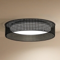 Duolla - LED taklampa ROLLER RATTAN LED/24W/230V diameter 45 cm svart