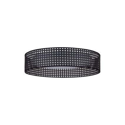 Duolla - LED taklampa ROLLER RATTAN LED/24W/230V diameter 45 cm svart