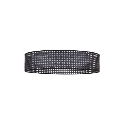 Duolla - LED taklampa ROLLER RATTAN LED/24W/230V diameter 45 cm svart