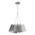 Duolla - Ljuskrona med snöre rosa 3xE27/40W/230V antracit/grå