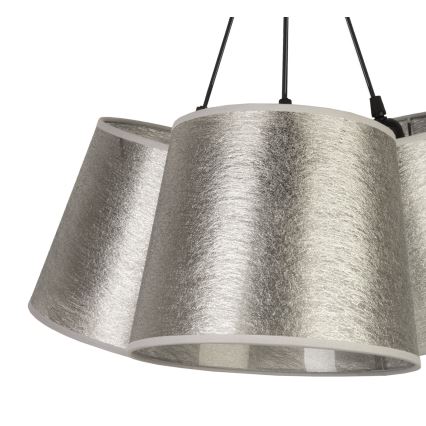Duolla - Ljuskrona med snöre rosorSA 3xE27/40W/230V silver