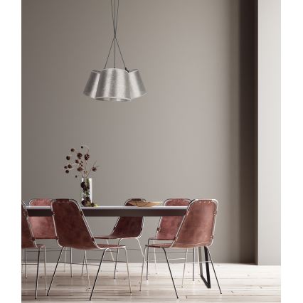 Duolla - Ljuskrona med snöre rosorSA 3xE27/40W/230V silver