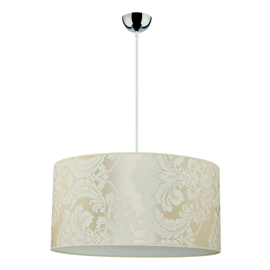 Duolla - Ljuskrona med textilsladd ALTO 1xE27/40W/230V diameter 45 cm beige