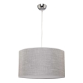 Duolla - Ljuskrona med textilsladd ALTO 1xE27/40W/230V diameter 45 cm grå