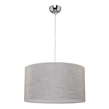 Duolla - Ljuskrona med textilsladd ALTO 1xE27/40W/230V diameter 45 cm grå