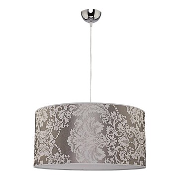 Duolla - Ljuskrona med textilsladd ALTO 1xE27/40W/230V diameter 45 cm silver