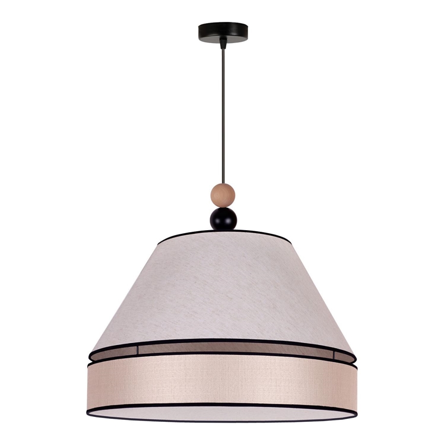 Duolla - Ljuskrona med textilsladd AVIGNON 1xE27/15W/230V diameter 50 cm beige