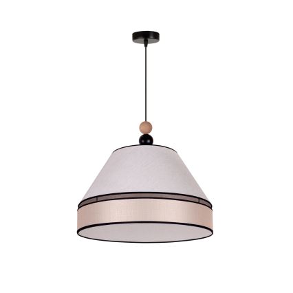 Duolla - Ljuskrona med textilsladd AVIGNON 1xE27/15W/230V diameter 50 cm beige