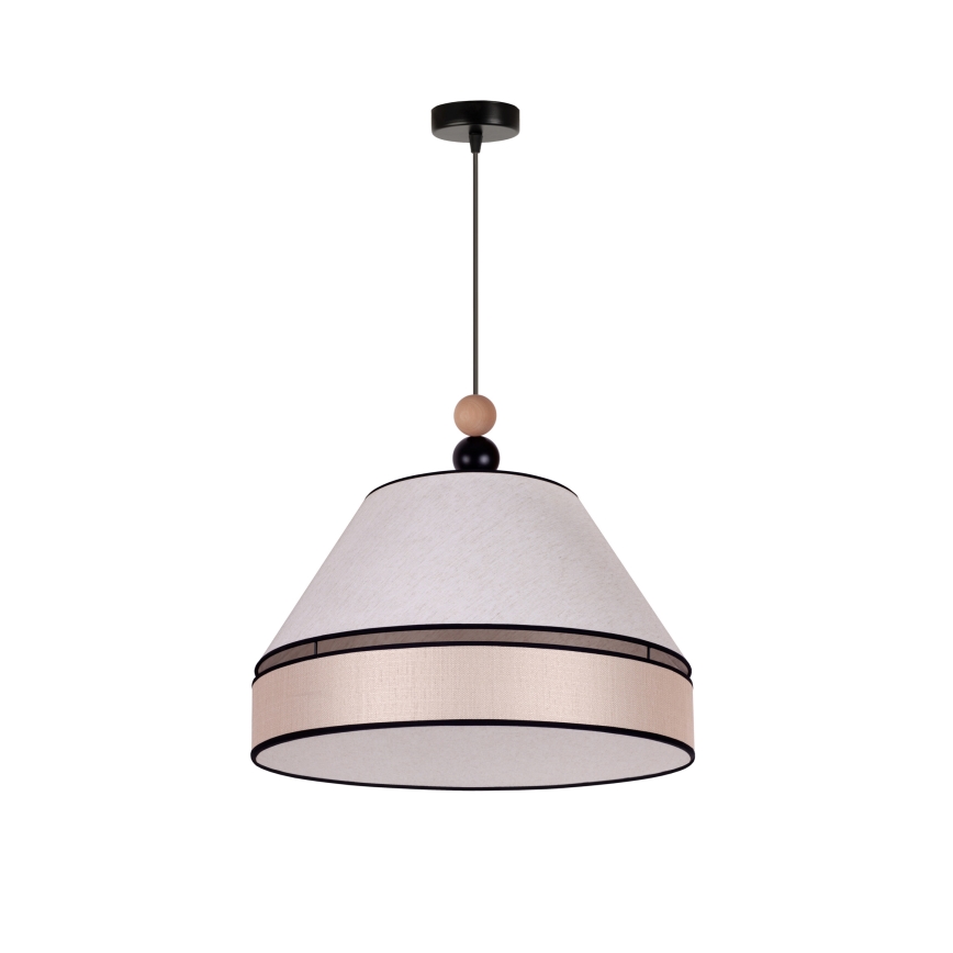 Duolla - Ljuskrona med textilsladd AVIGNON 1xE27/15W/230V diameter 50 cm beige