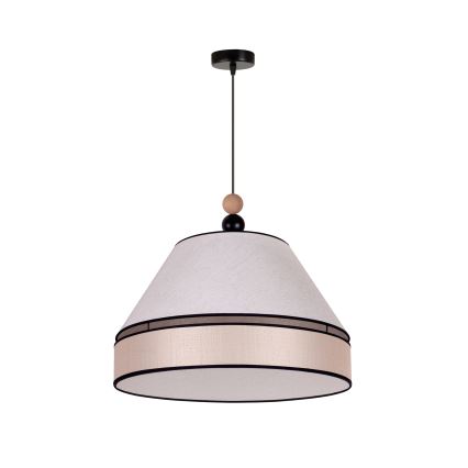 Duolla - Ljuskrona med textilsladd AVIGNON 1xE27/15W/230V diameter 60 cm beige