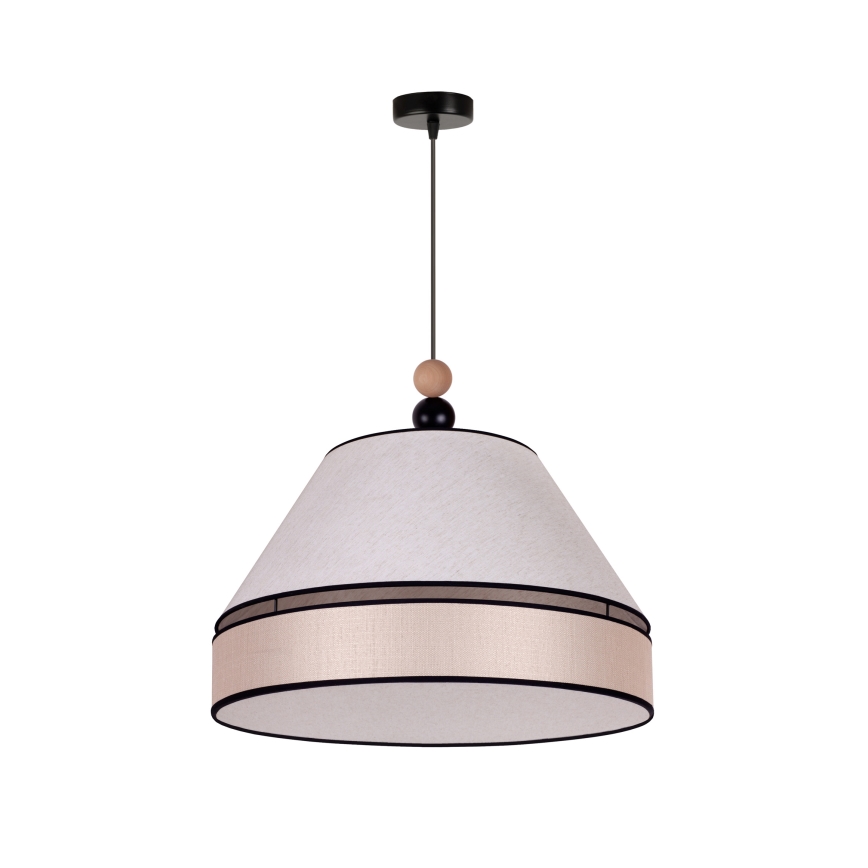 Duolla - Ljuskrona med textilsladd AVIGNON 1xE27/15W/230V diameter 60 cm beige