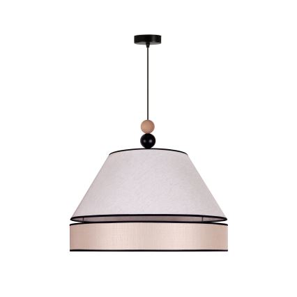 Duolla - Ljuskrona med textilsladd AVIGNON 1xE27/15W/230V diameter 60 cm beige