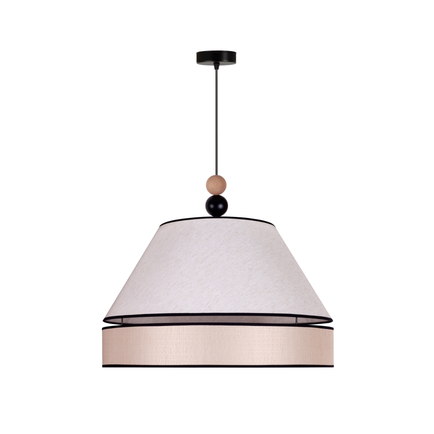 Duolla - Ljuskrona med textilsladd AVIGNON 1xE27/15W/230V diameter 60 cm beige