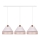 Duolla - Ljuskrona med textilsladd AVIGNON 3xE27/15W/230V vit/beige