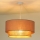 Duolla - Ljuskrona med textilsladd BOHO 1xE27/15W/230V diameter 45 cm beige/brun