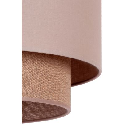 Duolla - Ljuskrona med textilsladd BOHO 1xE27/15W/230V diameter 45 cm beige/brun