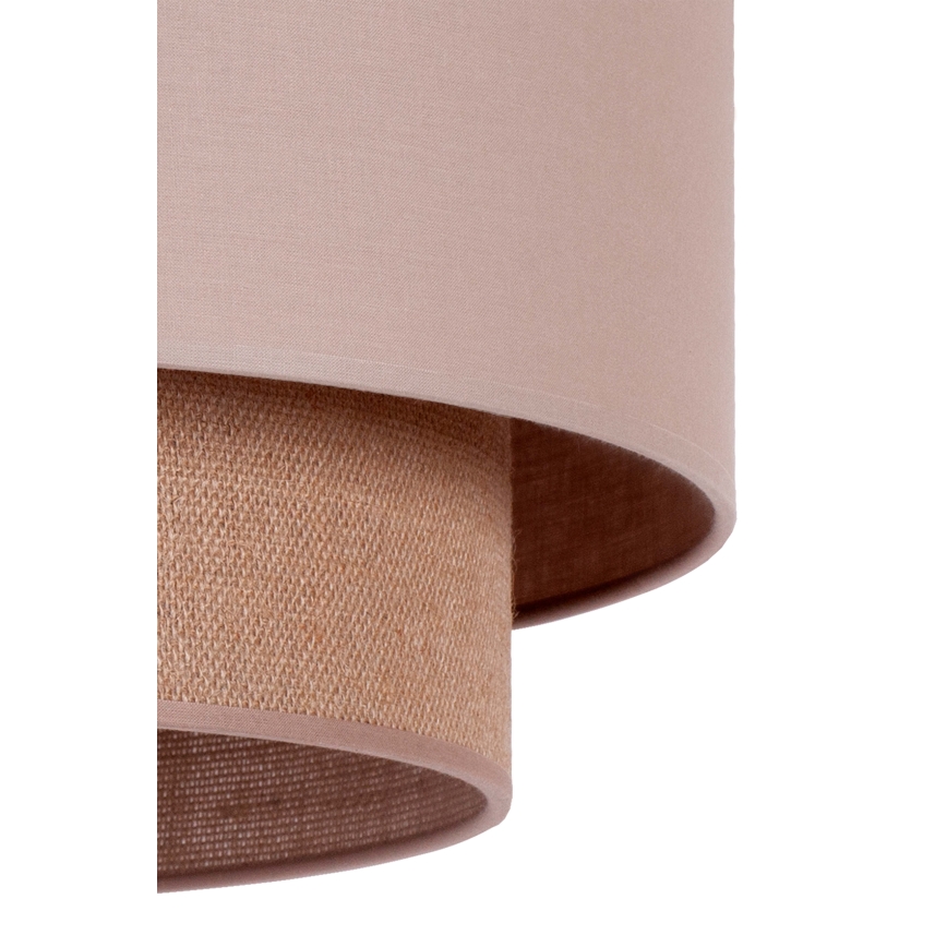 Duolla - Ljuskrona med textilsladd BOHO 1xE27/15W/230V diameter 45 cm beige/brun