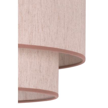 Duolla - Ljuskrona med textilsladd BOHO 1xE27/40W/230V diameter 45 cm beige