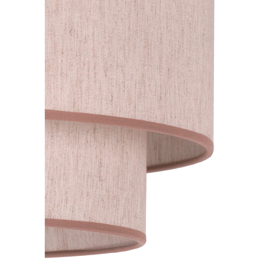 Duolla - Ljuskrona med textilsladd BOHO 1xE27/40W/230V diameter 45 cm beige