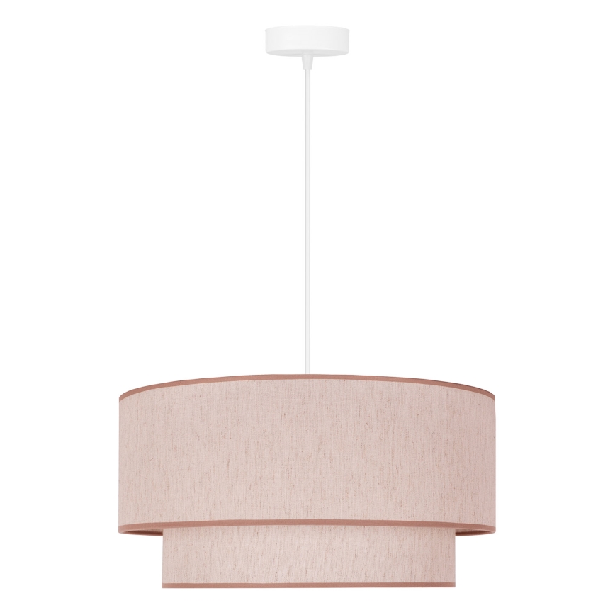 Duolla - Ljuskrona med textilsladd BOHO 1xE27/40W/230V diameter 45 cm beige