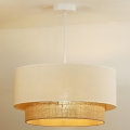 Duolla - Ljuskrona med textilsladd BOHO 1xE27/40W/230V diameter 45 cm grädde/brun