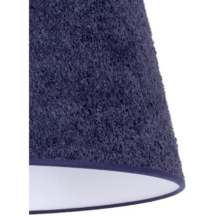 Duolla - Ljuskrona med textilsladd BOUCLE 1xE27/15W/230V diameter 50 cm blå