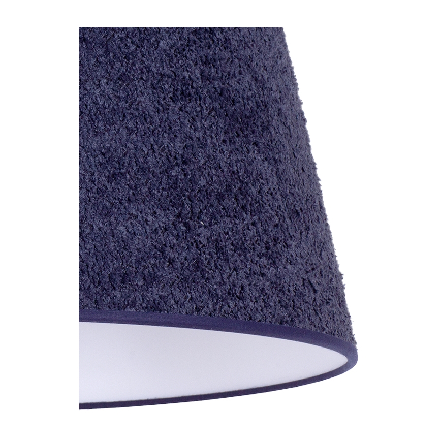 Duolla - Ljuskrona med textilsladd BOUCLE 1xE27/15W/230V diameter 50 cm blå