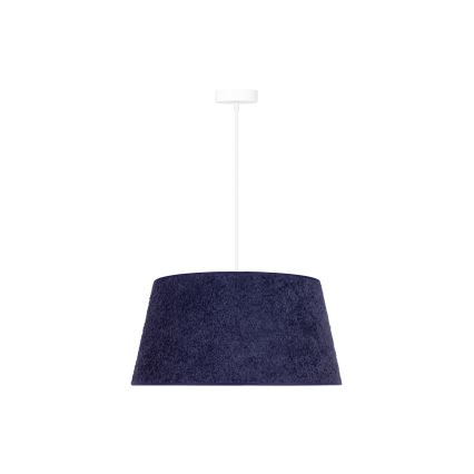Duolla - Ljuskrona med textilsladd BOUCLE 1xE27/15W/230V diameter 50 cm blå