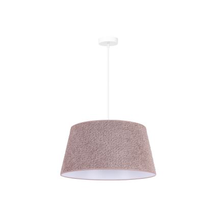 Duolla - Ljuskrona med textilsladd BOUCLE 1xE27/15W/230V diameter 50 cm brun