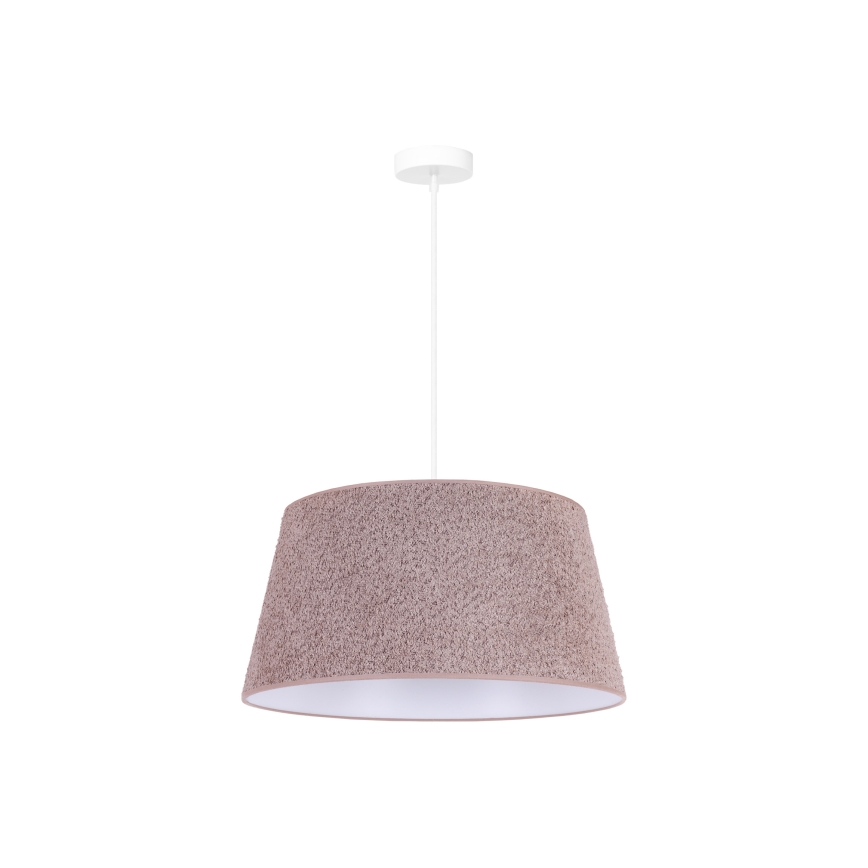 Duolla - Ljuskrona med textilsladd BOUCLE 1xE27/15W/230V diameter 50 cm brun