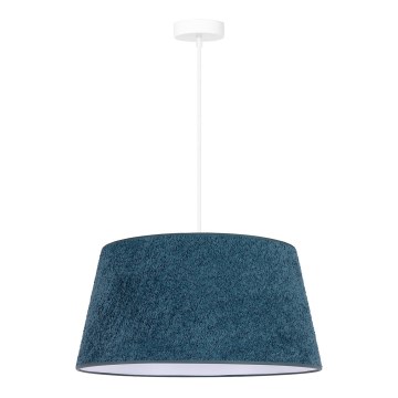 Duolla - Ljuskrona med textilsladd BOUCLE 1xE27/15W/230V diameter 50 cm turkos